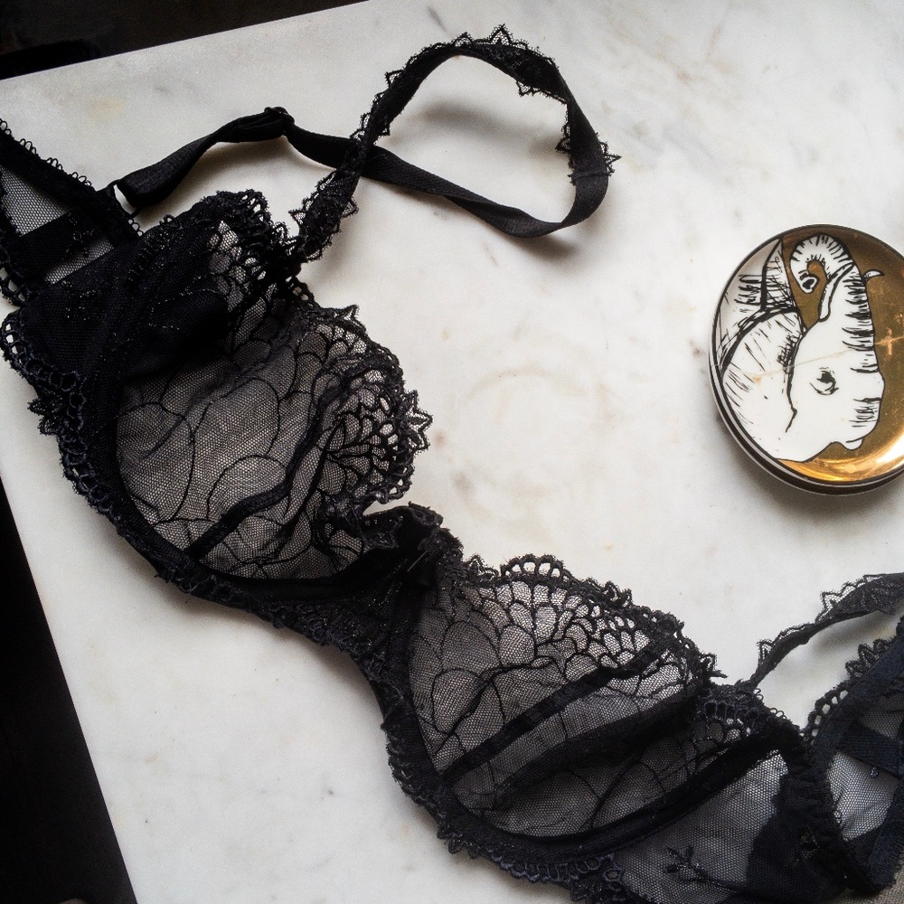 Chantelle Demi Black Lace Bra
